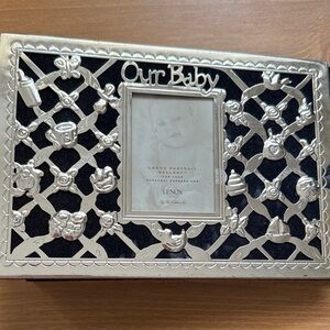 Lenox Silver Baby-Themed Photo Frame